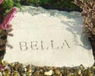 Bella's pet memorial headstone
