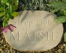 Maisie's pet memorial headstone