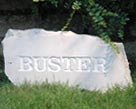 Buster's pet memorial headstone