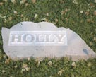 Holly's pet memorial headstone
