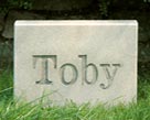 Pascha's pet memorial headstone